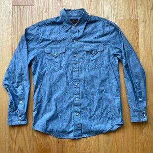 Beams + Western Shirt (Chambray) Men Medium
